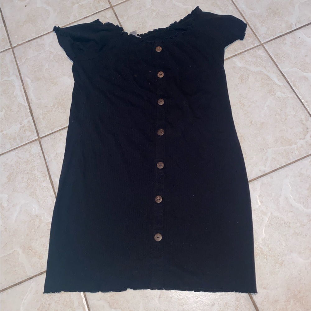 black, mini dress